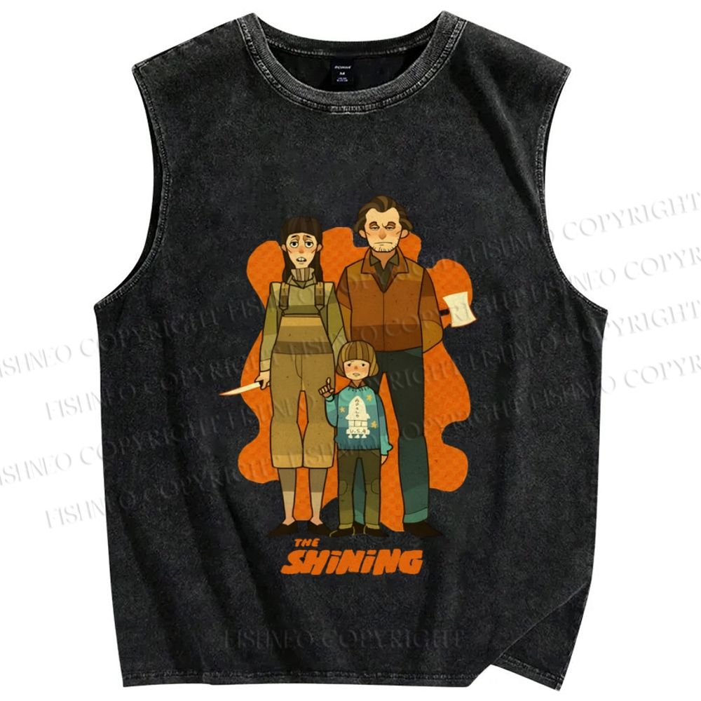 Unisex The Shining Graffiti Printed Washed Tank Top