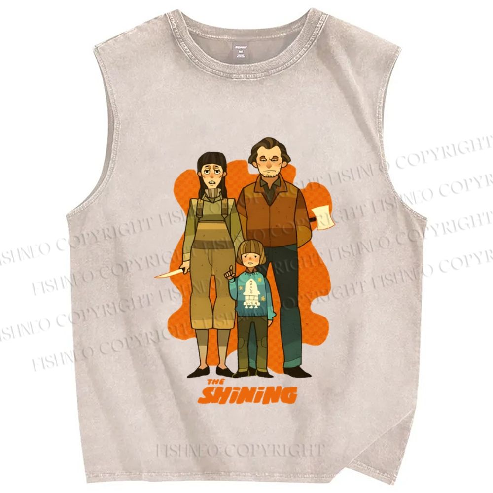 Unisex The Shining Graffiti Printed Washed Tank Top