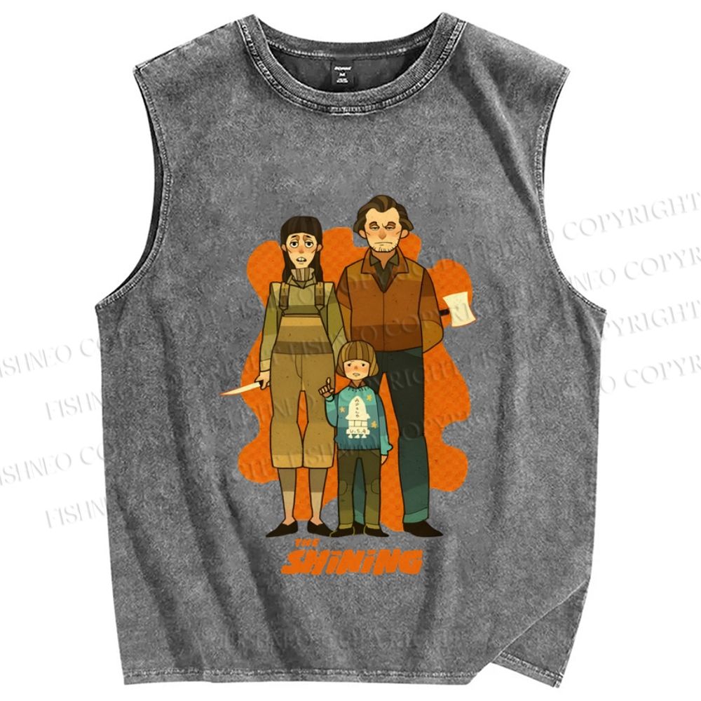 Unisex The Shining Graffiti Printed Washed Tank Top
