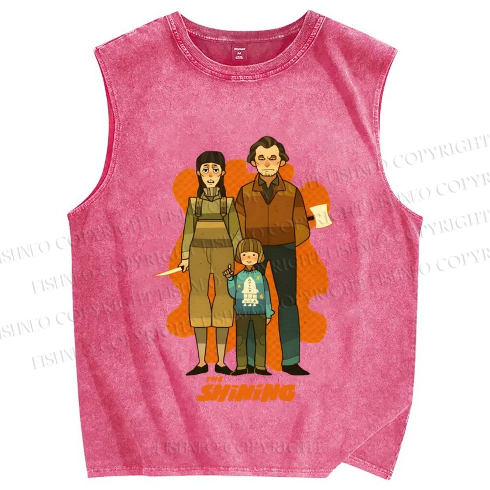 Unisex The Shining Graffiti Printed Washed Tank Top