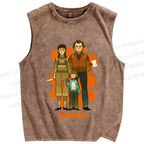 Unisex The Shining Graffiti Printed Washed Tank Top