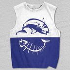 Unisex Fish Bones Printed Tank Top