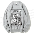 Unisex Cat Monster Printed Sweatshirt