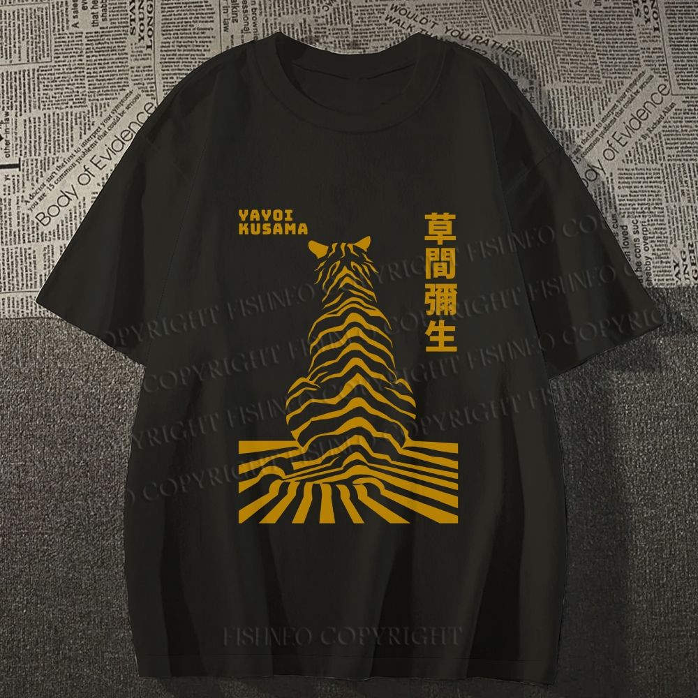 Unisex Japanese Yayoi Kusama Panther Classic Cotton T-shirt