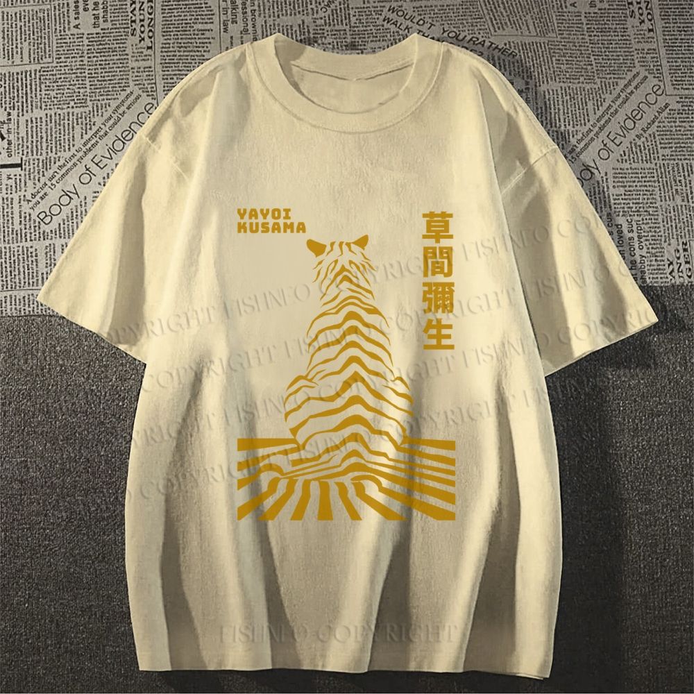 Unisex Japanese Yayoi Kusama Panther Classic Cotton T-shirt