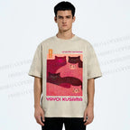 Unisex Pink Bears Yayoi Kusama Printed Washed Tee