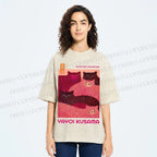 Unisex Pink Bears Yayoi Kusama Printed Washed Tee
