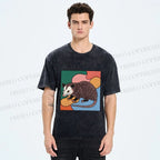 Unisex Opossum in Puzzle Printed Washed Tee