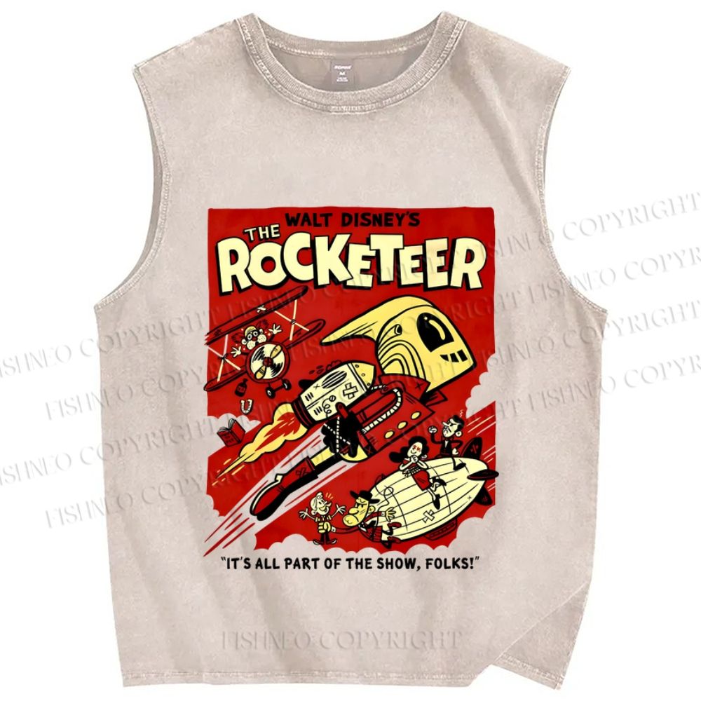 Unisex The Rocketeer Printed Washed Tank Top