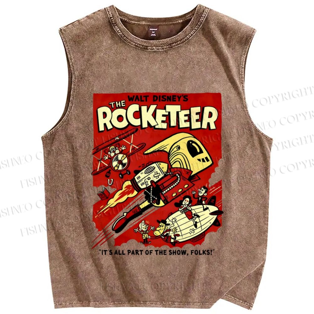 Unisex The Rocketeer Printed Washed Tank Top