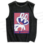 Unisex The Bunny Rabbit Printed Washed Tank Top