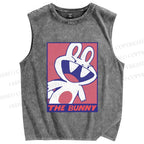 Unisex The Bunny Rabbit Printed Washed Tank Top