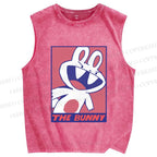 Unisex The Bunny Rabbit Printed Washed Tank Top