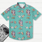 Fox Mask With Flowers Hawaiian Shirt