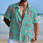 Fox Mask With Flowers Hawaiian Shirt