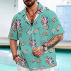 Fox Mask With Flowers Hawaiian Shirt