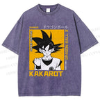 Unisex Goku Printed Washed Tee