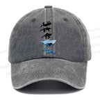 Unisex Vintage Casual Cat Landing Washed Cap
