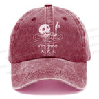 Unisex Vintage Casual Drowned Skeleton Washed Cap
