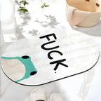 Fuck Frog Printed Bath Mat