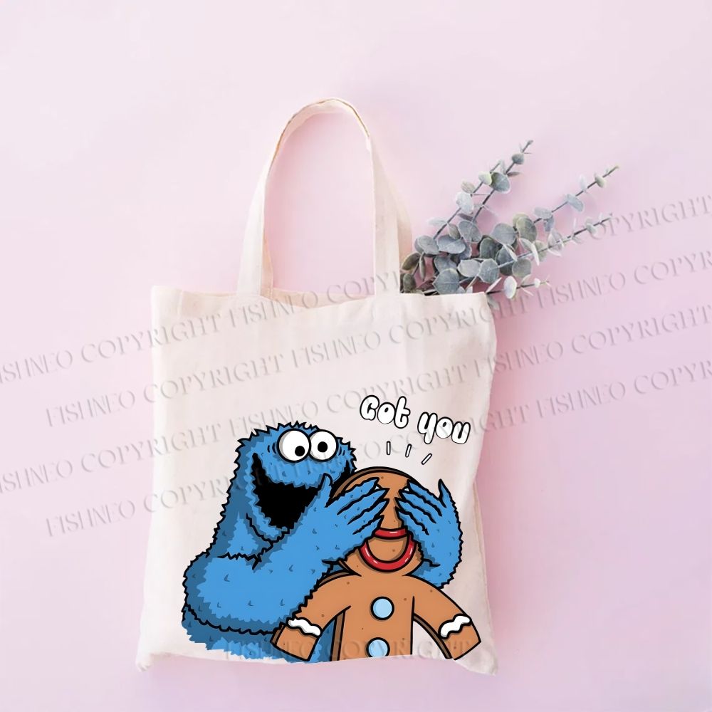 Got You Cookie Monster Printed Tote Bag