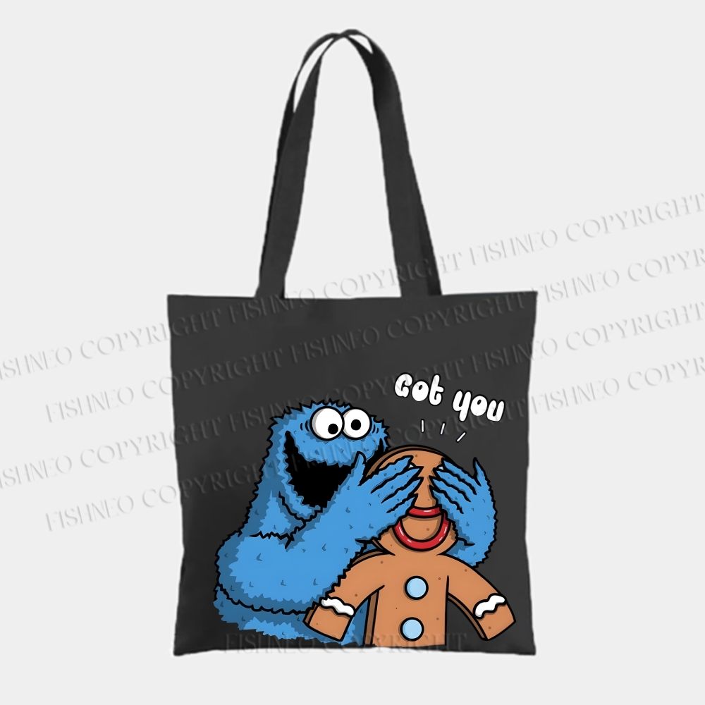 Got You Cookie Monster Printed Tote Bag
