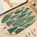 Christmas Style Forest Printed Bath Mat