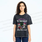 Unisex Raccoons Christmas Printed Washed Tee