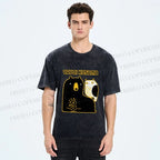 Unisex Yayoi Kusama Bear with Eagle Printed Washed Tee