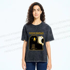 Unisex Yayoi Kusama Bear with Eagle Printed Washed Tee