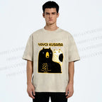 Unisex Yayoi Kusama Bear with Eagle Printed Washed Tee