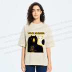 Unisex Yayoi Kusama Bear with Eagle Printed Washed Tee
