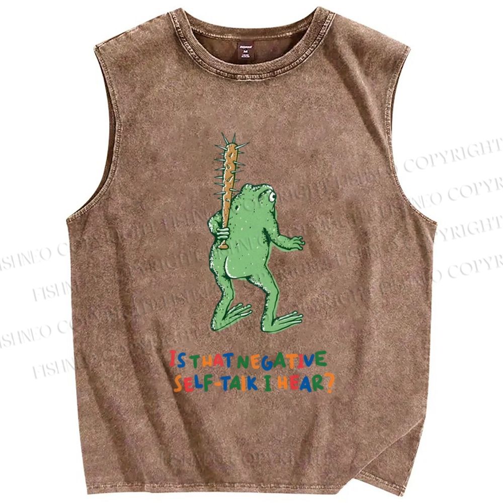 Unisex Malley Frogs Printed Washed Tank Top