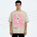 Unisex Bauhaus Art Geometry Printed Washed Tee