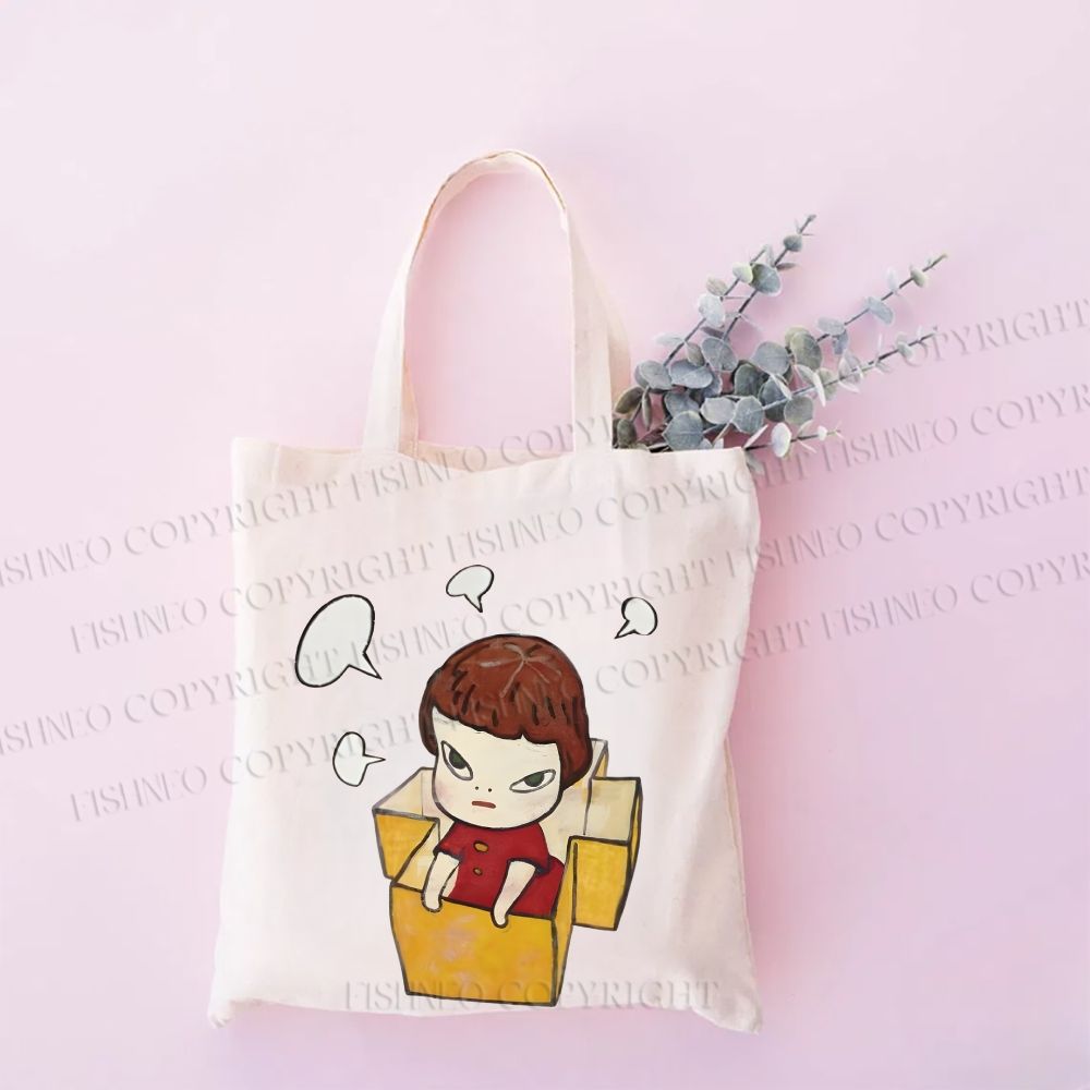 Yoshitomo Nara Girl In Box Lots Of Ideas Tote Bag