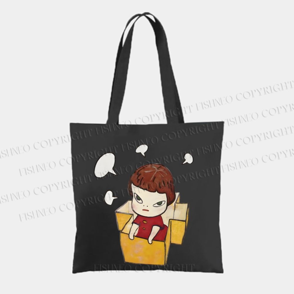 Yoshitomo Nara Girl In Box Lots Of Ideas Tote Bag