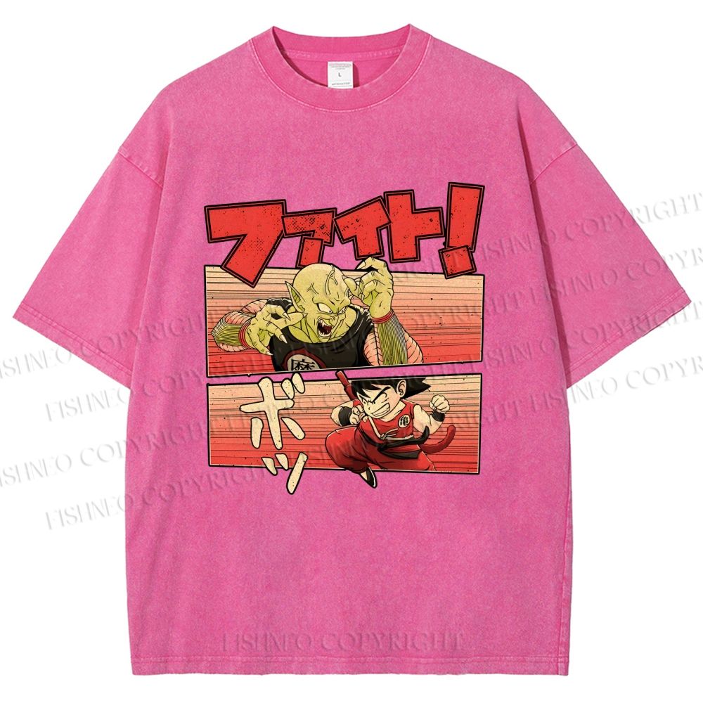 Unisex King Piccolo Goku Printed Washed Tee