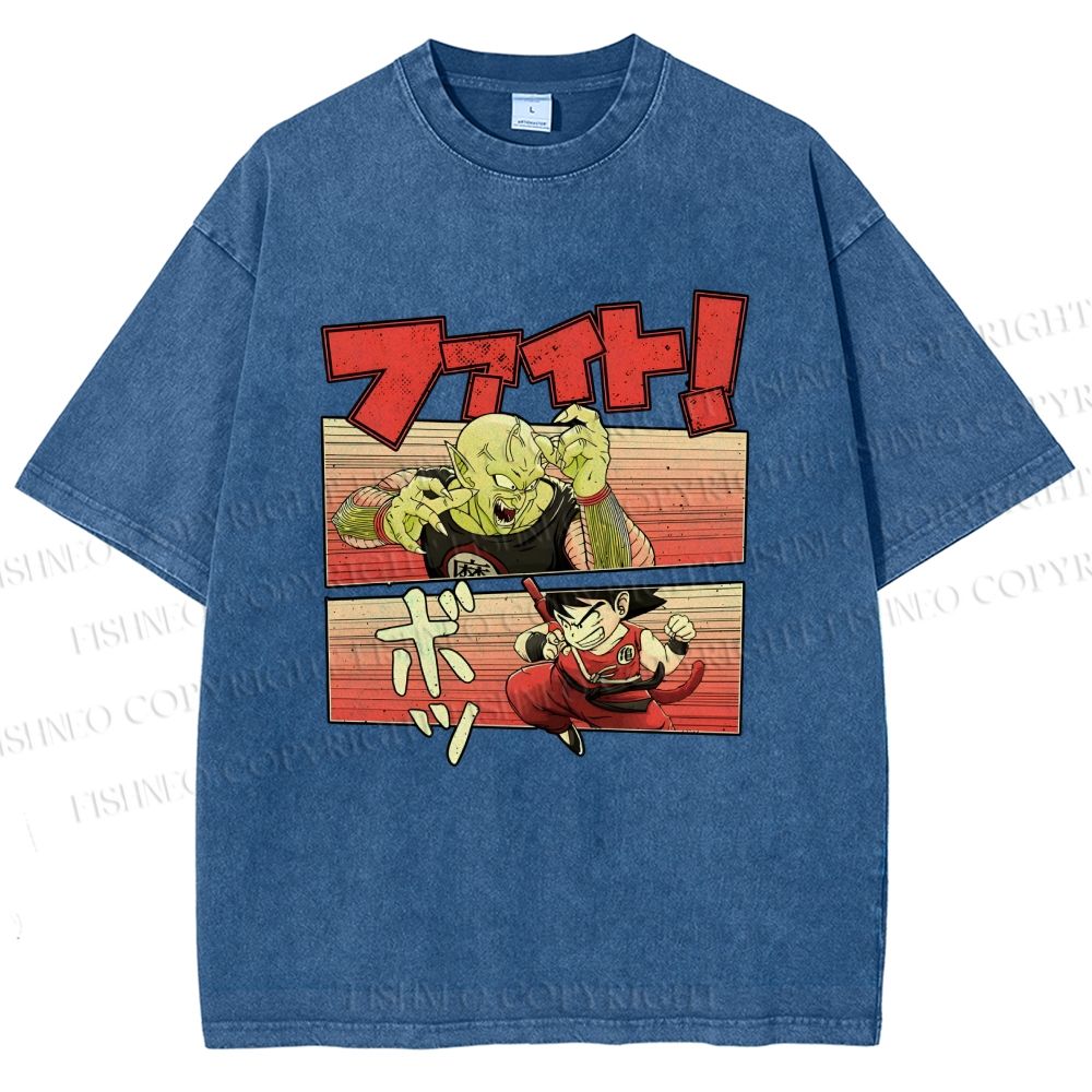 Unisex King Piccolo Goku Printed Washed Tee