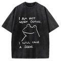 Humorous Frog Vintage Washed T-shirt
