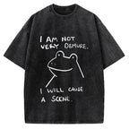 Humorous Frog Vintage Washed T-shirt