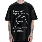 Humorous Frog Vintage Washed T-shirt