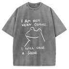 Humorous Frog Vintage Washed T-shirt