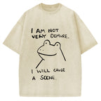 Humorous Frog Vintage Washed T-shirt