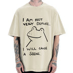 Humorous Frog Vintage Washed T-shirt