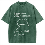 Humorous Frog Vintage Washed T-shirt