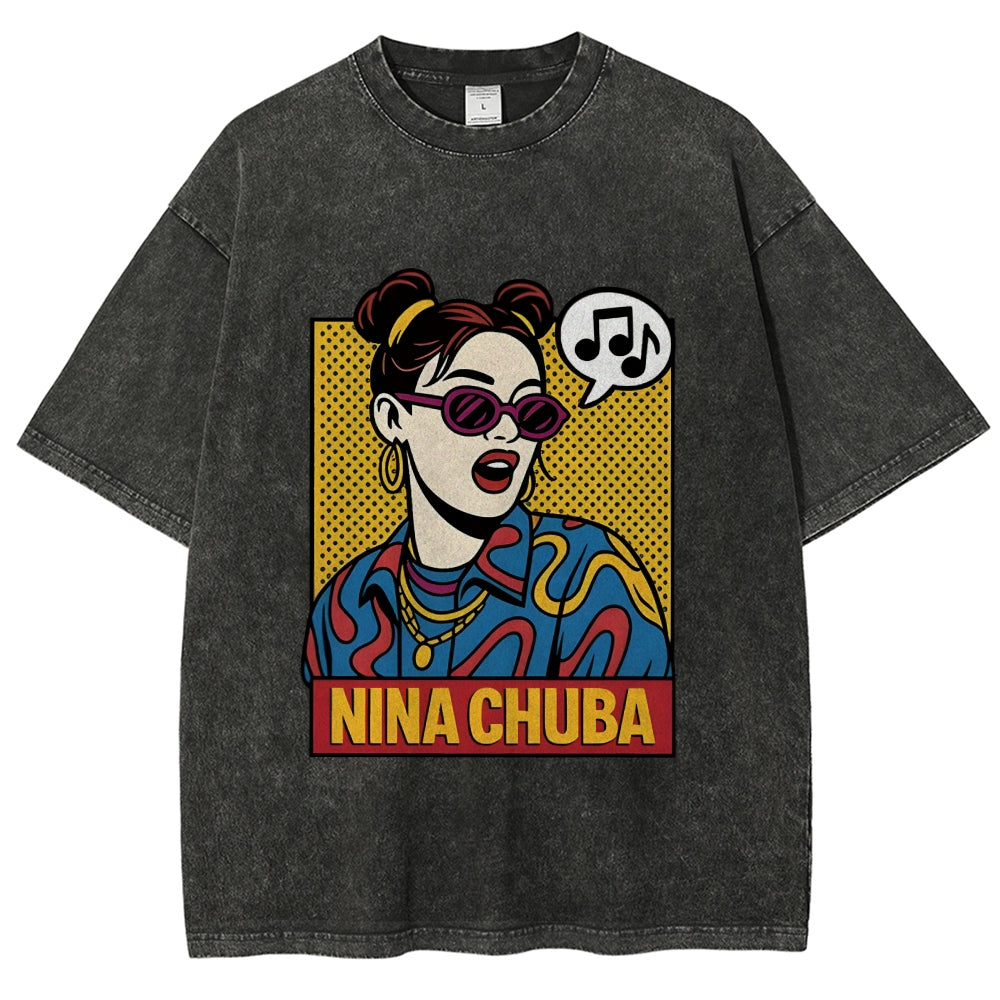 Nina Chuba in Pop Art Vibes Washed T-Shirt