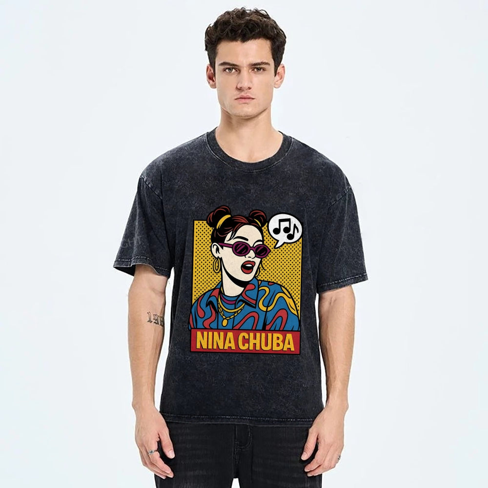 Nina Chuba in Pop Art Vibes Washed T-Shirt