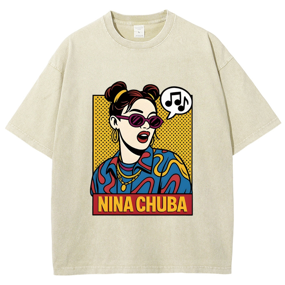 Nina Chuba in Pop Art Vibes Washed T-Shirt