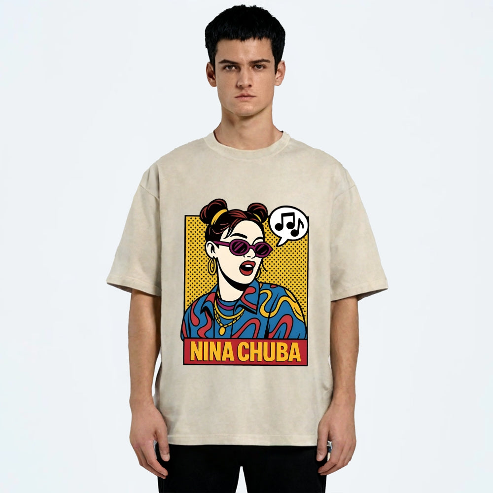 Nina Chuba in Pop Art Vibes Washed T-Shirt