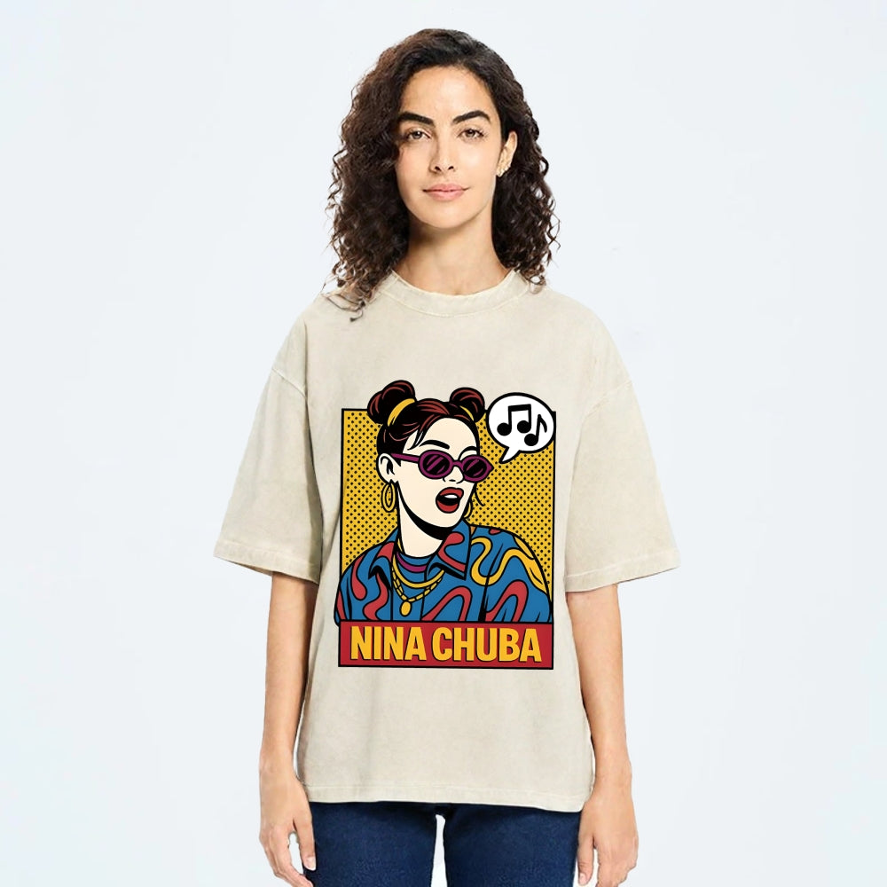 Nina Chuba in Pop Art Vibes Washed T-Shirt